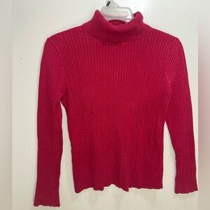 JEANNE PIERRE Women's Cowl Neck Sweater - Red
